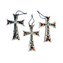 Load image into Gallery viewer, Medium Ceramic Cross—Multiple design choices (free USA shipping included)
