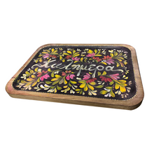 Load image into Gallery viewer, Wooden Painted Tray with Καλημέρα (free USA shipping included)
