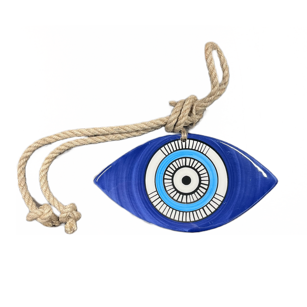 Ceramic Glazed Eye Wall Hanging—Multiple design choices (free USA shipping included)