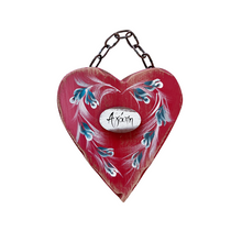 Load image into Gallery viewer, Heart Wall Hanging with Αγάπη (free USA shipping included)
