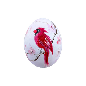 PRE-ORDER Easter Wooden Egg: Cardinal (free USA shipping included)