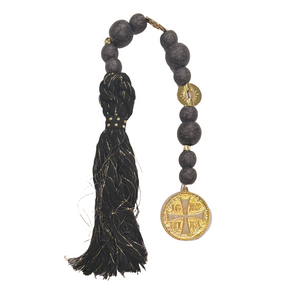 Tabletop Beads (Komboloi) with Constantinato Coin and Tassel—2 color choices (free USA shipping included)