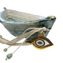 Load image into Gallery viewer, Ceramic Large Boat with Eye Charm (free USA shipping included)
