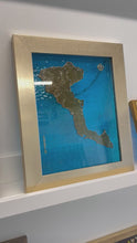 Load and play video in Gallery viewer, Handmade Glass Island Cutout Art with Frame: Corfu/Κέρκυρα (free USA shipping included)
