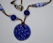 Load image into Gallery viewer, &quot;Artemis&quot; Ceramic Floral Pendant Necklace
