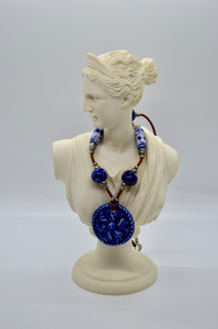 "Artemis" Ceramic Floral Pendant Necklace