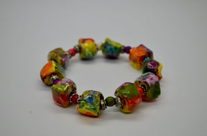 "Rhea" Ceramic Bead Bracelet