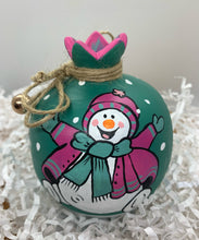 Load image into Gallery viewer, Ceramic Pomegranate Snowfriends Christmas Collection 2 sizes (free USA shipping included)
