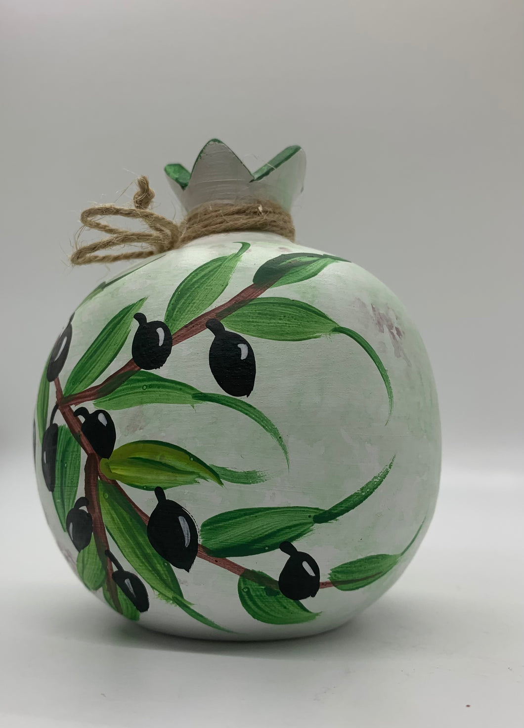 Ceramic Olive Pomegranate—only one left (free USA shipping included)